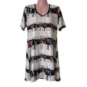 Gitane Dress Women’s Small Swing Milan V Neck Skater Cocktail Party